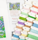Esquema e hilos del kit de punto de cruz Letistitch L10-011 Rainy Day