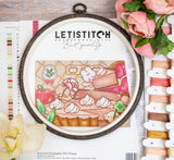 Kit de punto de cruz Letistitch L10-013 Pumpkin Pie Chase con bastidor