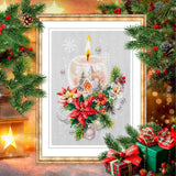 100-231 Christmas candle. Magic Needle Cross Stitch Kit