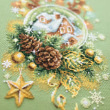 100-245 Lumière de Noël. Kit de point de croix à aiguille magique