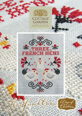 Three French Hens - Gráfico Punto de Cruz - Cottage Garden Samplings