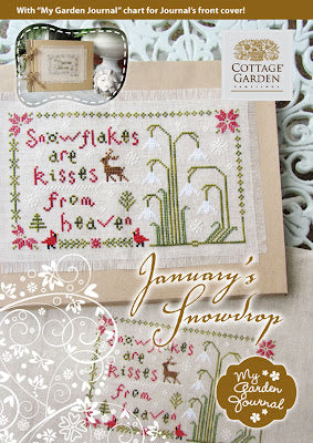 January’s Snowdrop - Gráfico Punto de Cruz - Cottage Garden Samplings