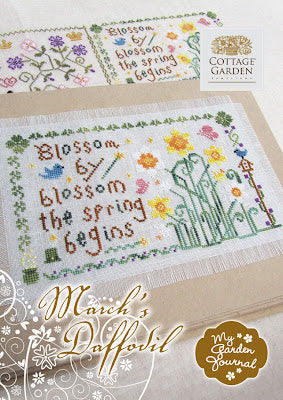 March's Dafodils - Gráfico Punto de Cruz - Cottage Garden Samplings