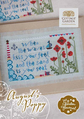 Augusts Mohnblume - Kreuzstichmuster - Cottage Garden Samplings