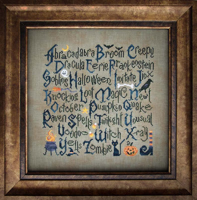 Halloween-Sampler - Kreuzstichmuster - Cottage Garden Samplings