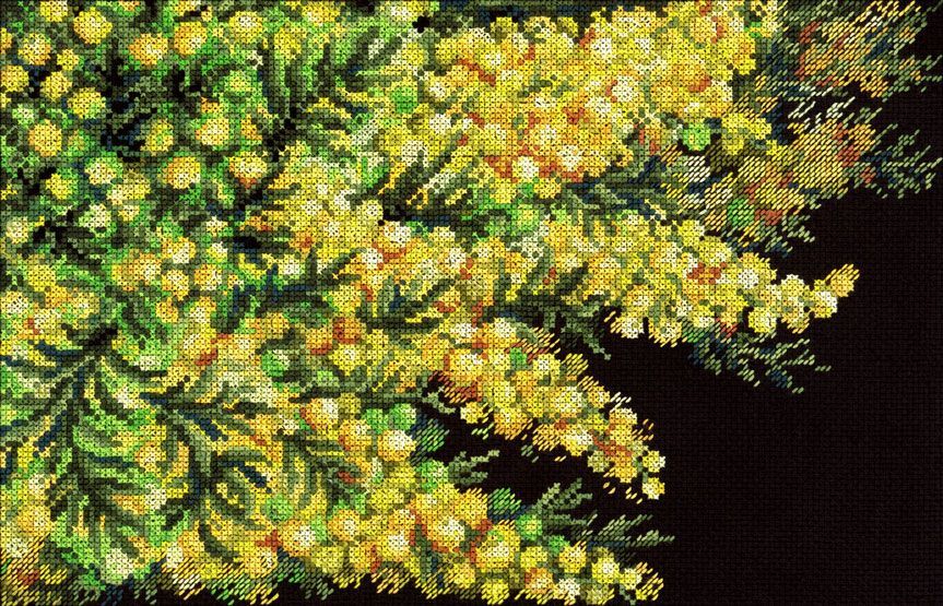 Kit de Punto de Cruz MP Studia SNV-950 – Spring Mimosa