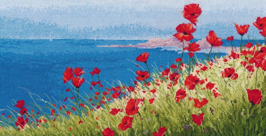 Summer, sea, poppies. - OVEN 1028 - Cross stitch kit