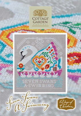 Seven Swams A Swimming - Gráfico Punto de Cruz - Cottage Garden Sam