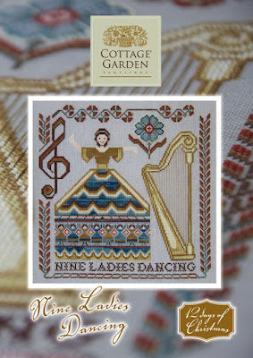 Nine Ladies Dancing - Kreuzstichmuster - Cottage Garden Samplings