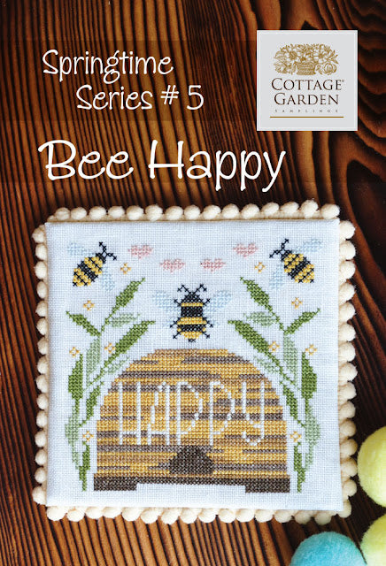 Bee Happy - Kreuzstichmuster - Cottage Garden Samplings