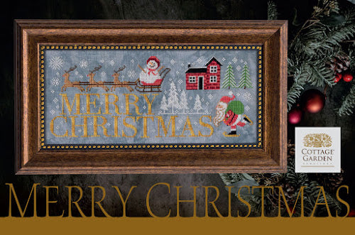 Fröhliche Weihnachten - Kreuzstichmuster - Cottage Garden Samp