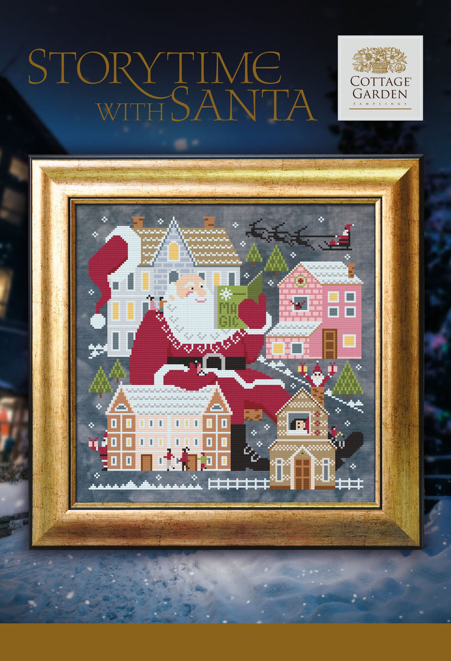 Storytime with Santa - Gráfico Punto de Cruz - Cottage Garden Samplings
