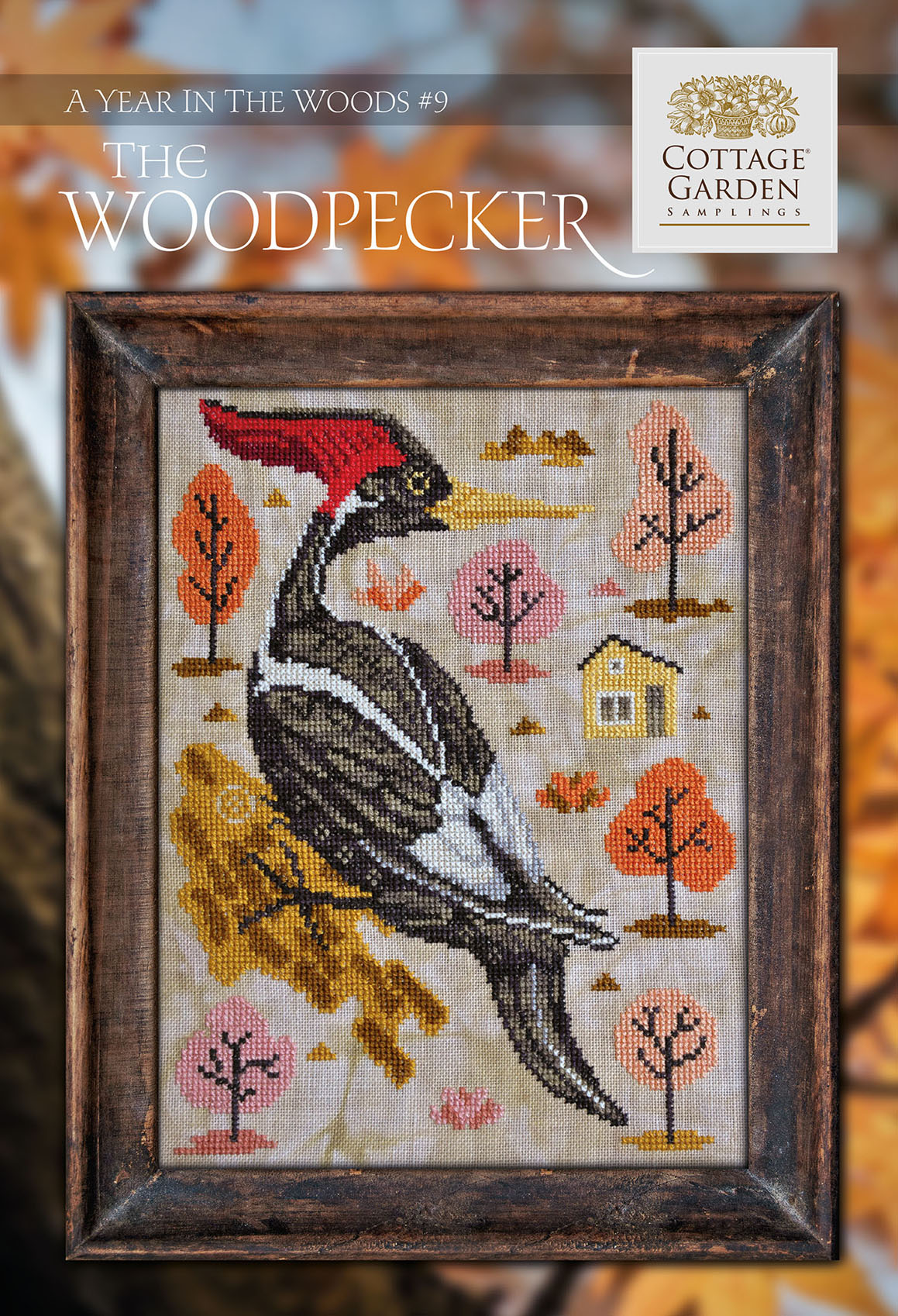 The Woodpecker- Cross Stitch Chart - Cottage Garden Samplings