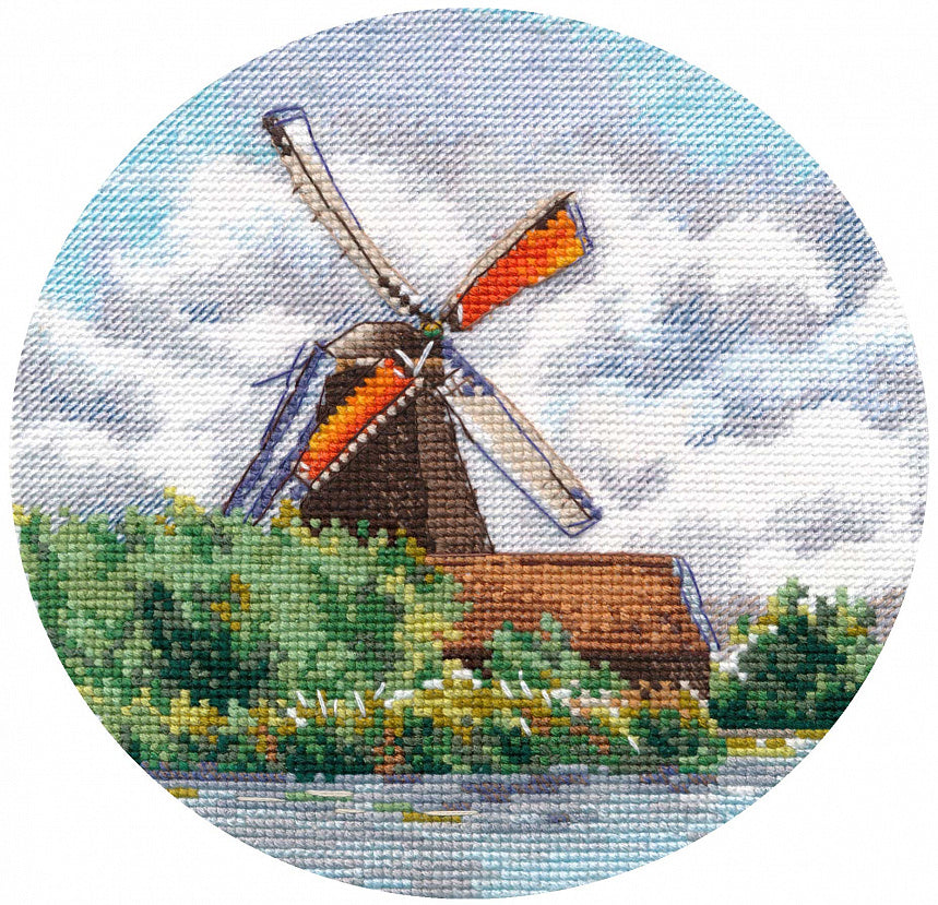 Kit de punto de cruz Oven '1297 – 1297 Amapolas en Miniatura / , 15x15 cm