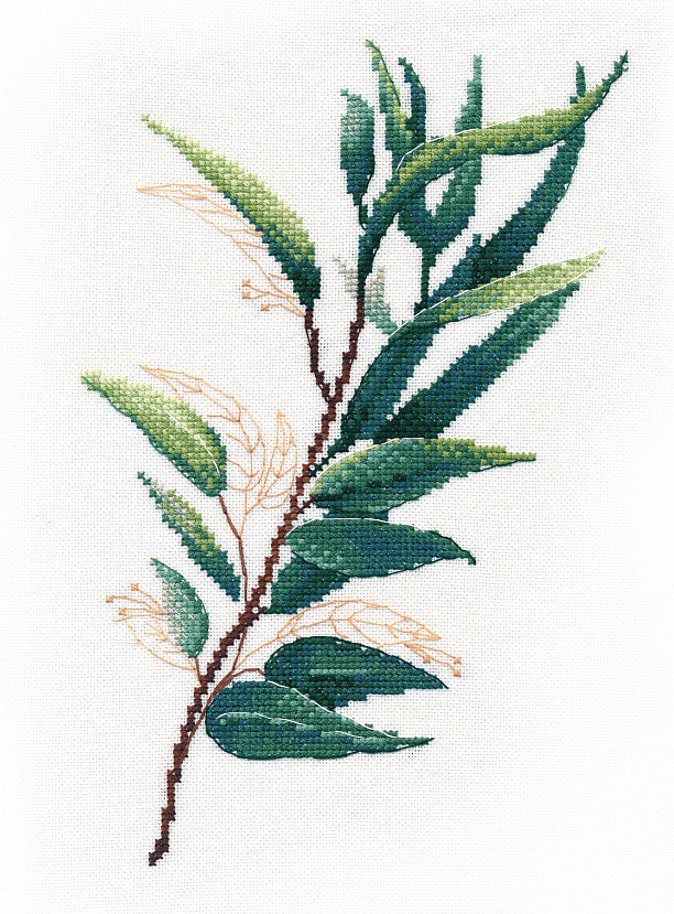 Kit de punto de cruz Oven '1314 – Verdes tropicales #1 / 1314 / Kit de punto de cruz 20x25 cm