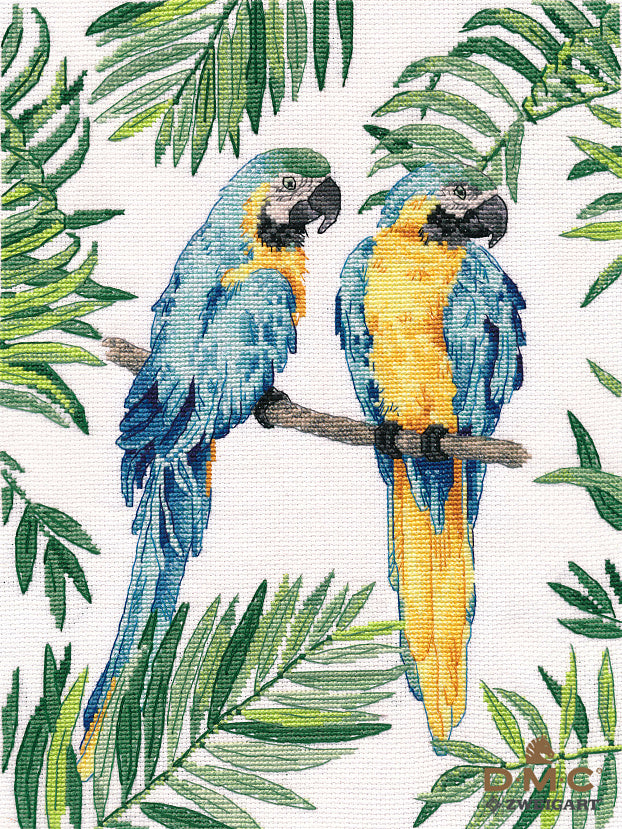 Blue and Yellow Macaw - 1348 OVEN - Cross Stitch Kit