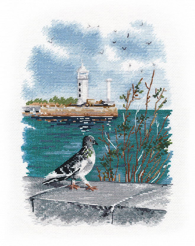Kit de punto de cruz Oven '1371 – En el terraplén / 1371 / Kit de punto de cruz 18x24 cm