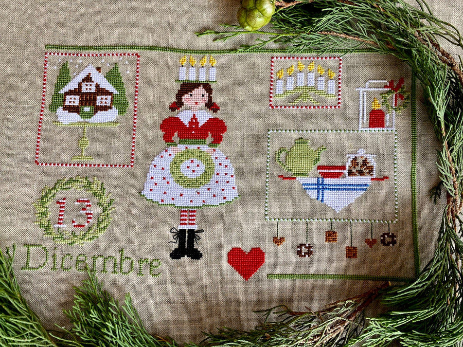 13 Dicembre - Lilli Violette - Gráfico de punto de cruz