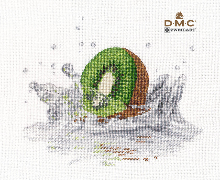 Kit de punto de cruz Oven '1403 – Kiwi | 1403 | | Aida Zweigart + Hilos DMC 19x22 cm