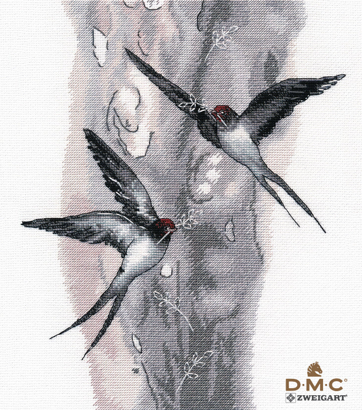 Swallows - 1408 OVEN - Cross stitch kit
