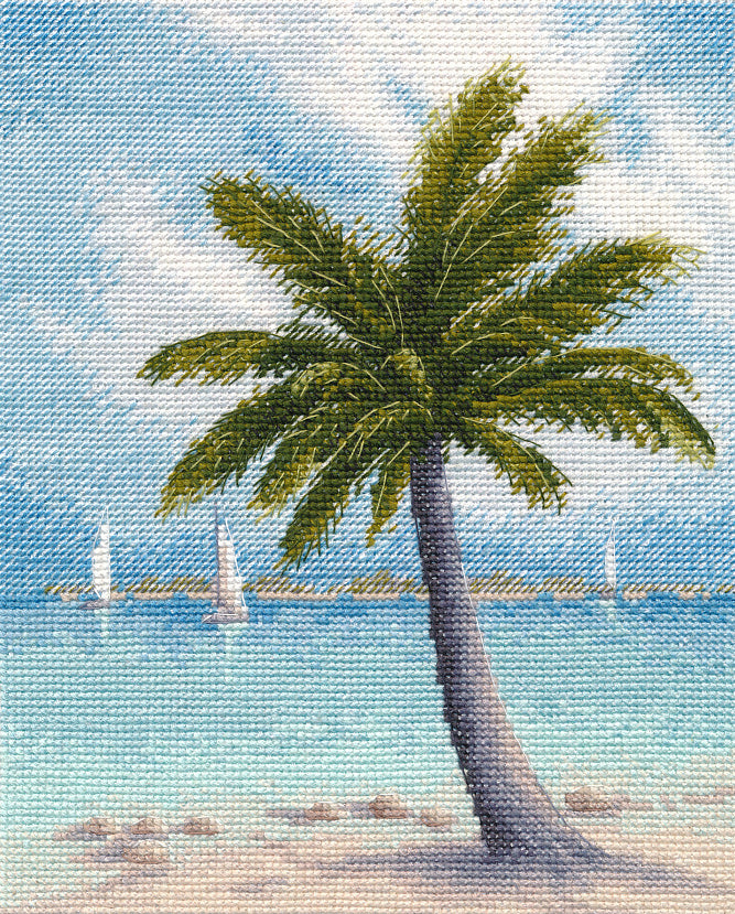 Kit de punto de cruz Oven S1469 – Mar Tropical / - Kit de punto de cruz 18x22 cm