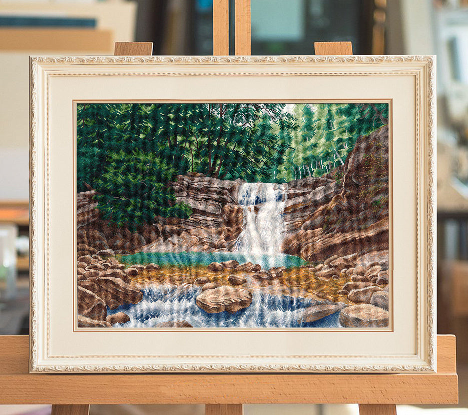 Waterfall on the Pshada River - 1470 OVEN - Cross Stitch Kit