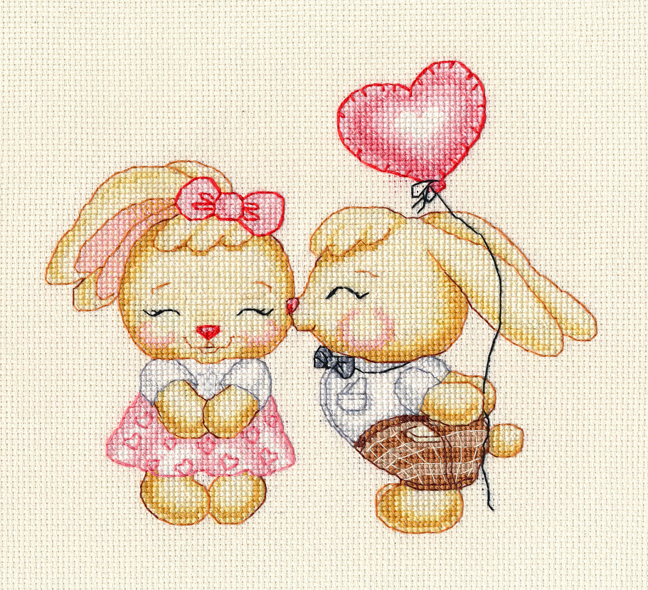 Bunnies in Love - 1498 OVEN - Cross stitch kit