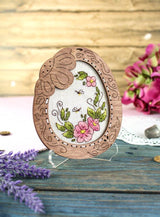 Cross Stitch Embroidery on Wooden Base "Miniature. Tender Flowers" SO-095 by MP Studia