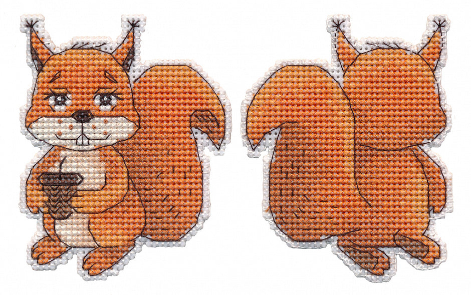 Christmas tree ornament. Squirrel - 1503 OVEN - Cross stitch kit