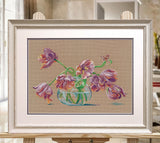 Cross Stitch Kit - Just a moment. Tulips 1518 OVEN
