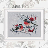 Bullfinches - Cross Stitch Kit 1522 OVEN with threads Luca-S