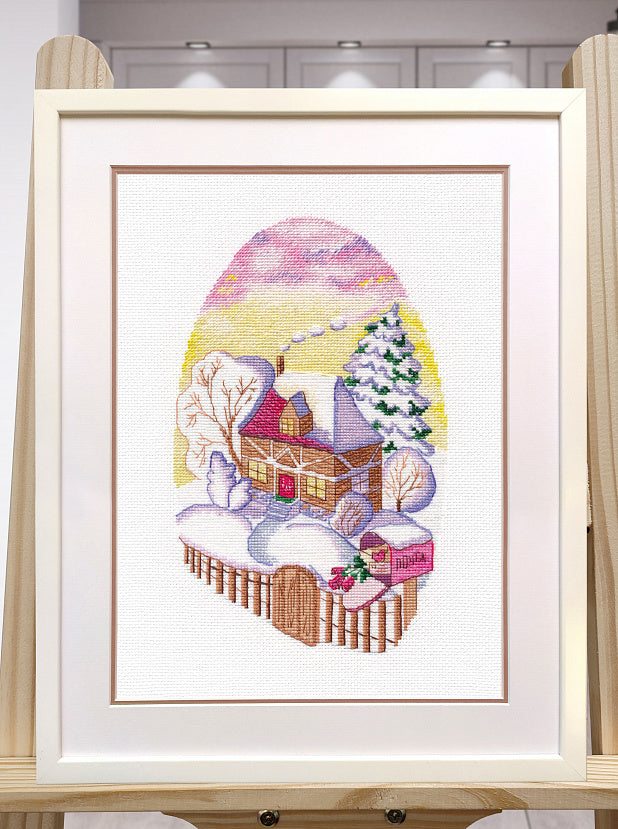 Kit de punto de cruz Oven S1533 – Kit de punto de cruz. Winter Mood 14x24 cm