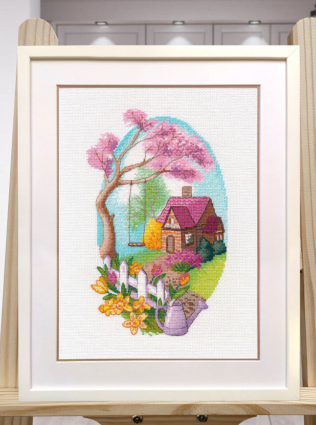 Kit de punto de cruz Oven S1534 – Kit de punto de cruz. Spring Mood 14x24 cm
