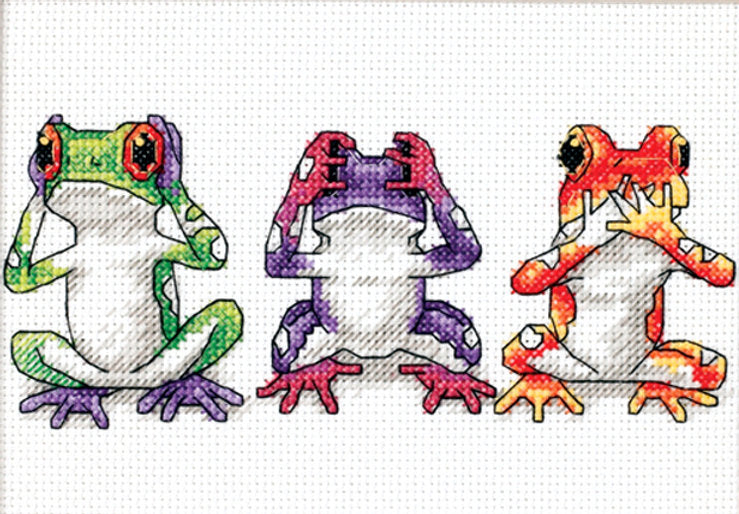 Tree Frog Trio - 16758 Dimensions - Cross Stitch Kit