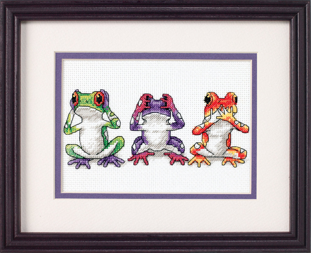 Tree Frog Trio - 16758 Dimensions - Cross Stitch Kit