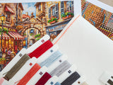 Kit de Point de Croix AVA P096 La Belle Époque – Scène Urbaine Élégante sur Aida 16