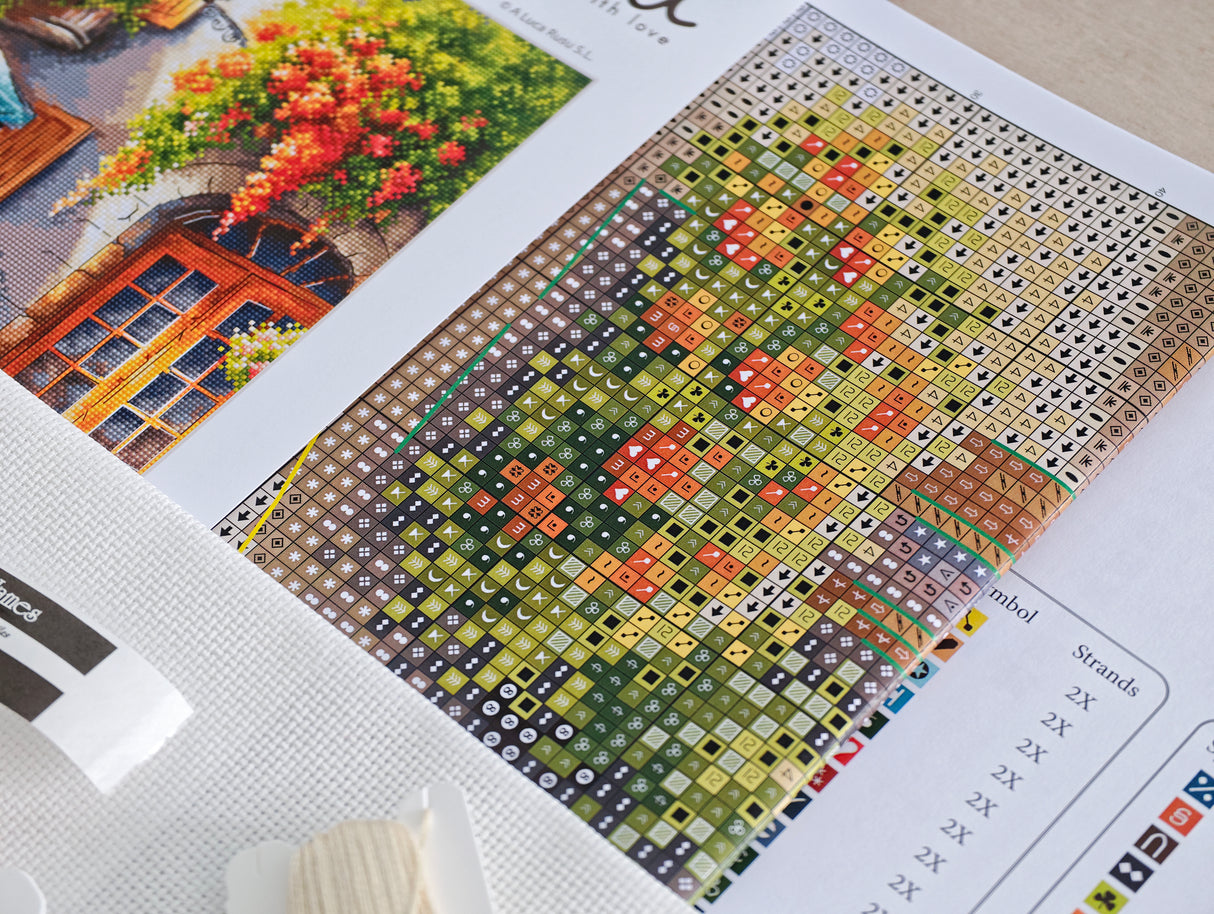 Counted Cross Stitch Kit "The Blue Vespa" – AVA Stitch P168