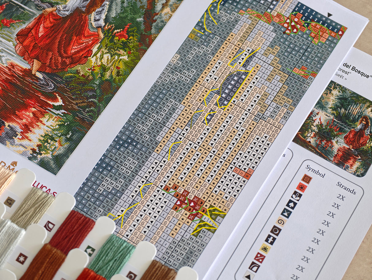 Kit de point de croix AVA Stitch « Le secret de la forêt » P041