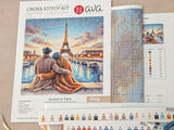 AVA Signature Collection P119 Atardecer en París – Kit de Punto de Cruz Contado