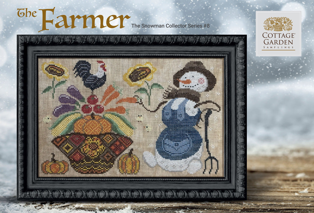 The Farmer - Tableau de point de croix - Échantillons de jardin de chalet