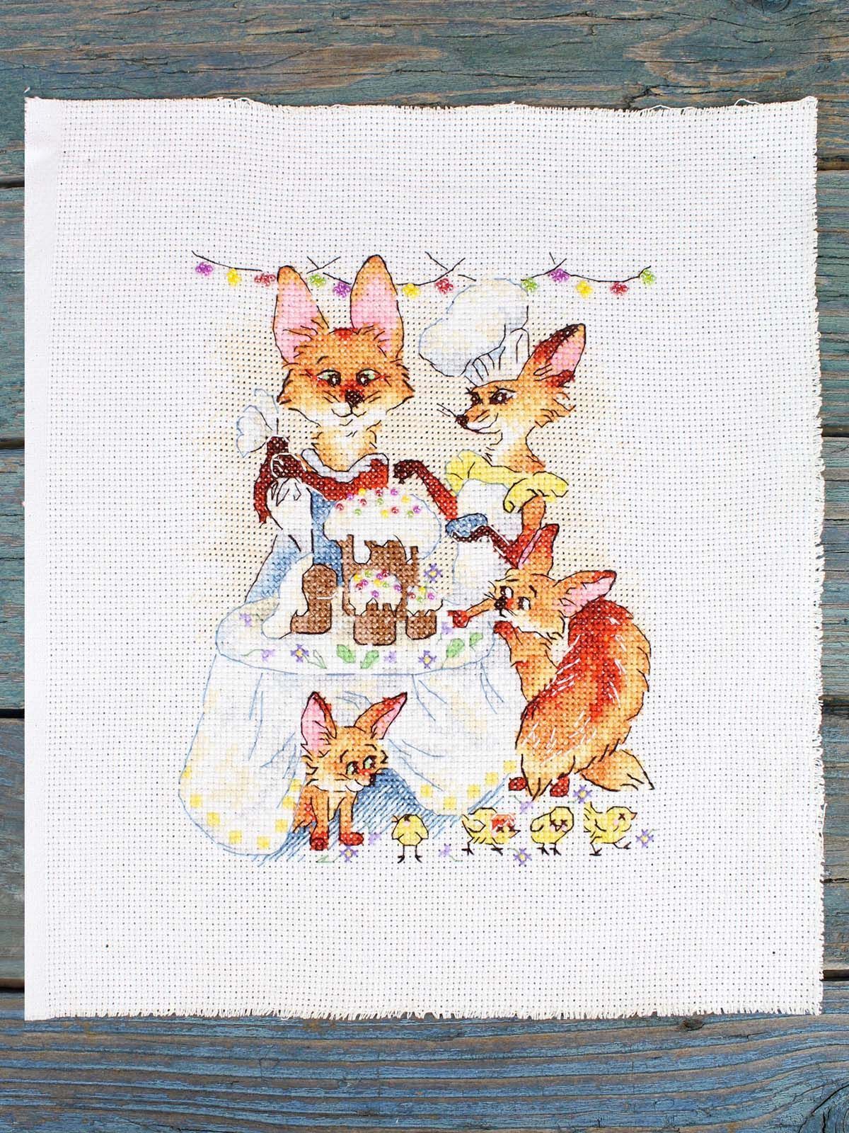 Kit de punto de cruz MP Studia SM-1249 Festive Dinner – Cena Festiva 15x20 cm