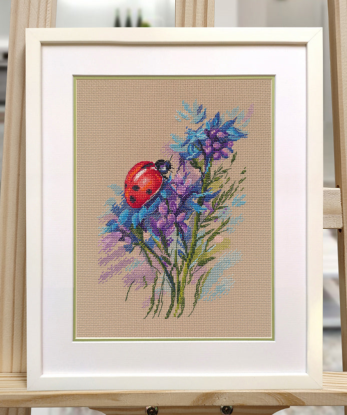 Kit de punto de cruz Oven S1681 – Ladybug 14x20 cm