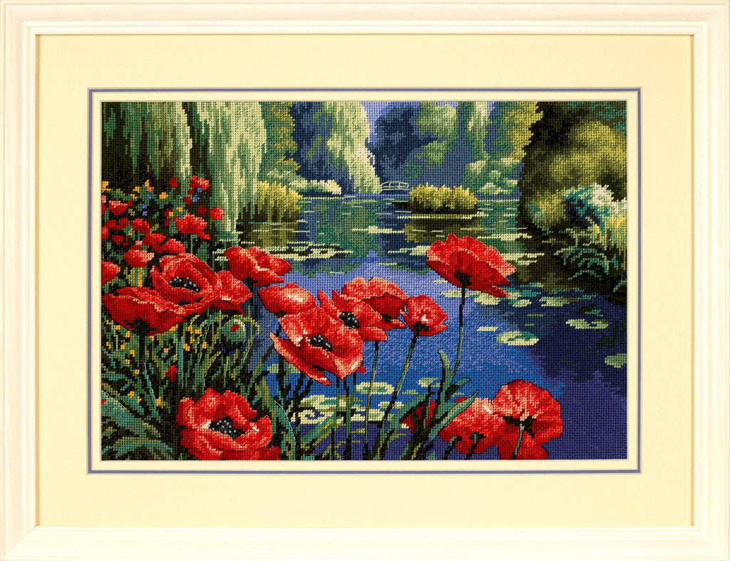 Mohnblumen am See - 20066 Dimensions - Petit-Point-Set