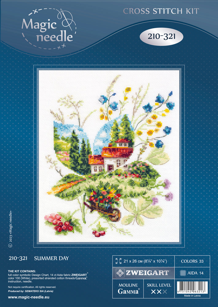 Kit de punto de cruz Magic Needle 210-321 – Día de Verano,