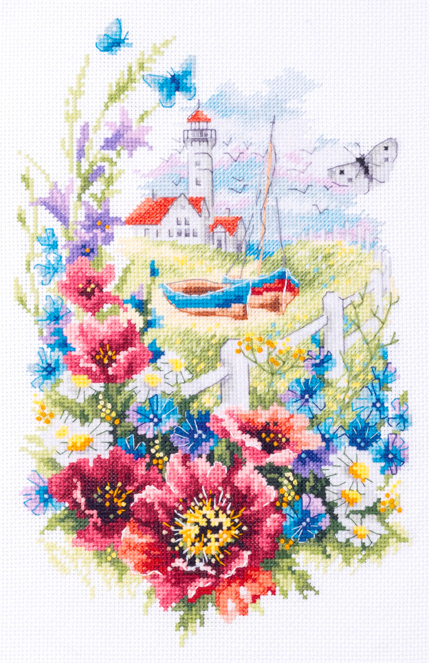 Kit de punto de cruz Magic Needle 210-351 – Flores Silvestres de la Costa