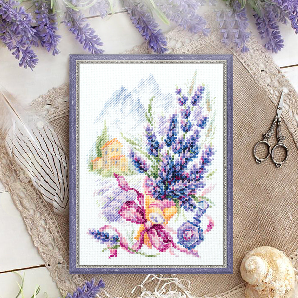 219-378 Mountain Lavender. Magic Needle Cross Stitch Kit