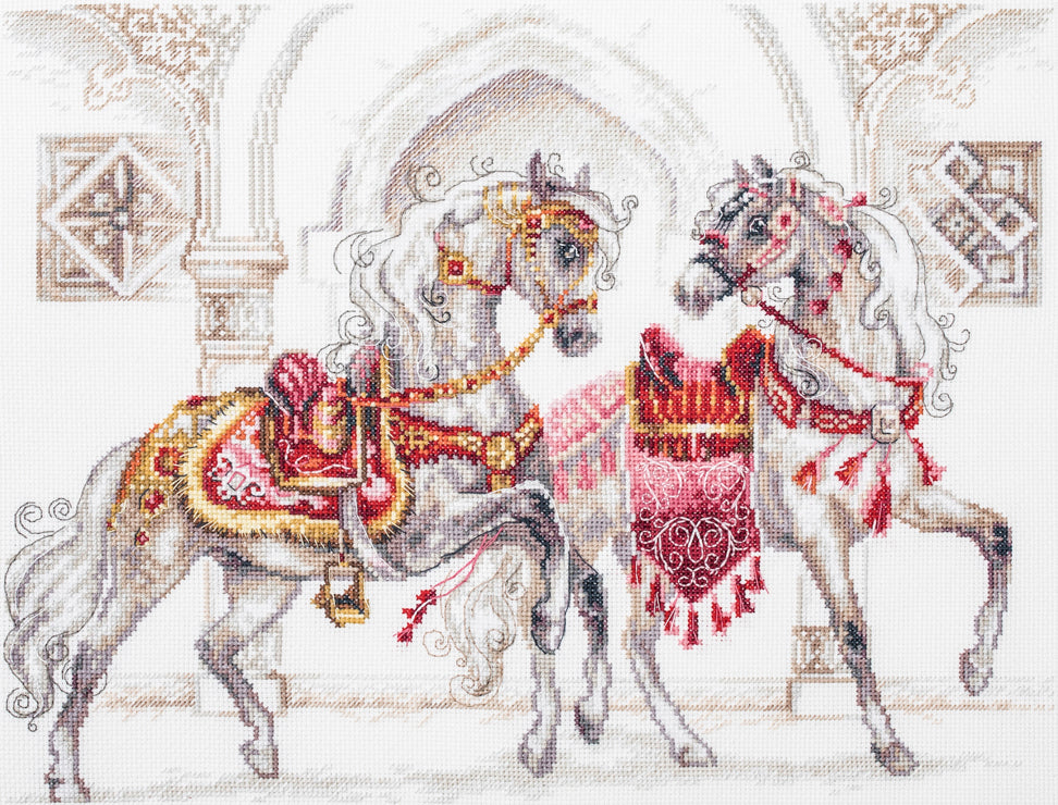 Kit de punto de cruz Magic Needle 220-424 – Caballos Reales