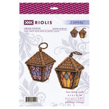 Kit de Punto de Cruz Riolis 2309AC – Lanterns Vintage (con lienzo plástico)