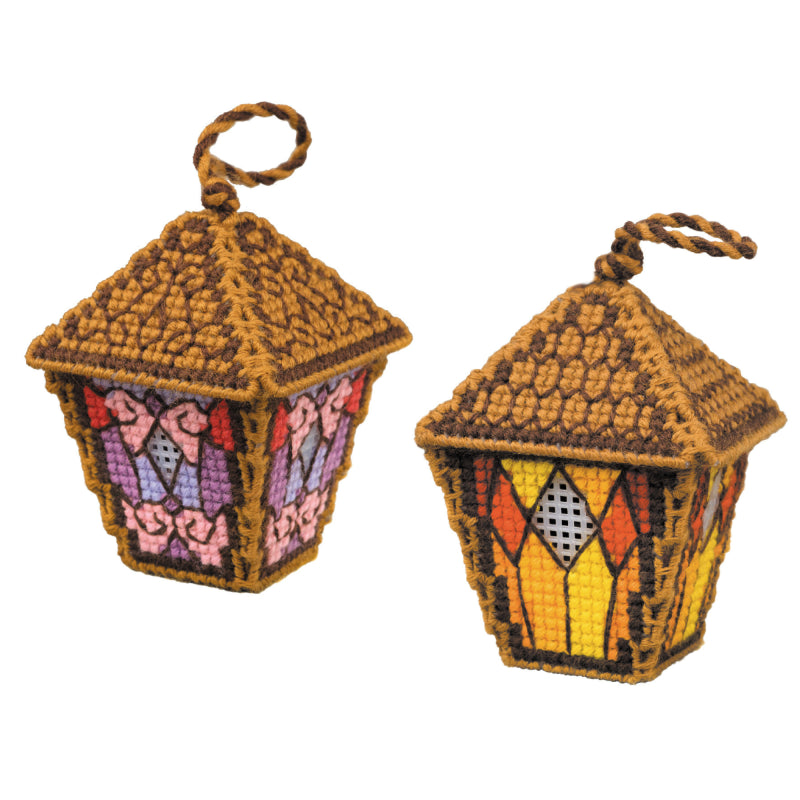 Kit de Punto de Cruz Riolis 2309AC – Lanterns Vintage (con lienzo plástico) - Punto y Arte