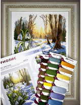 Kit de Punto de Cruz Riolis 2336 Spring Is Coming – Paisaje de Primavera en Aida 14